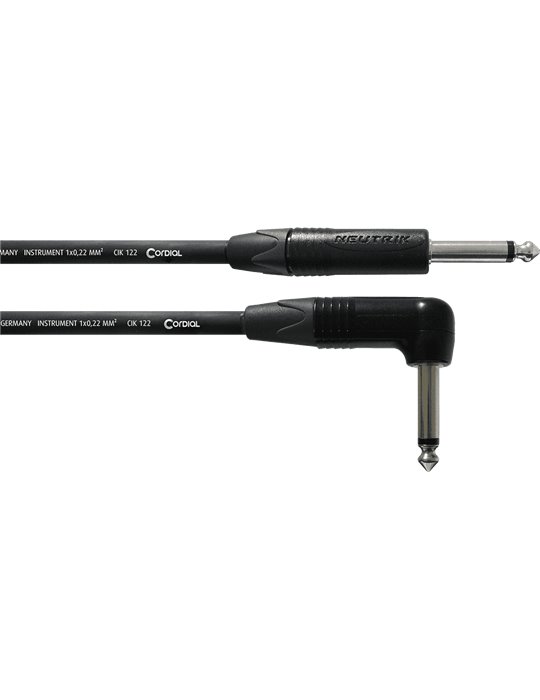 Cable de guitarra jack recto/acodado 6 m