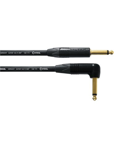 Cable de guitarra jack recto/acodado 6 m