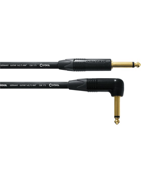 Cable de guitarra jack recto/acodado 6 m