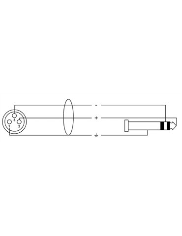 Cable de audio XLR hembra/jack estéreo macho de 1,5 m 2