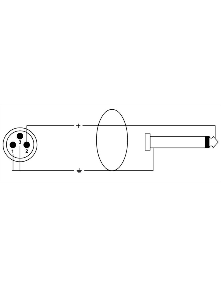 Cable de audio jack XLR/mono macho 10 m