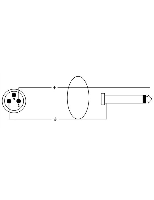 Cable de audio jack XLR/mono macho 10 m