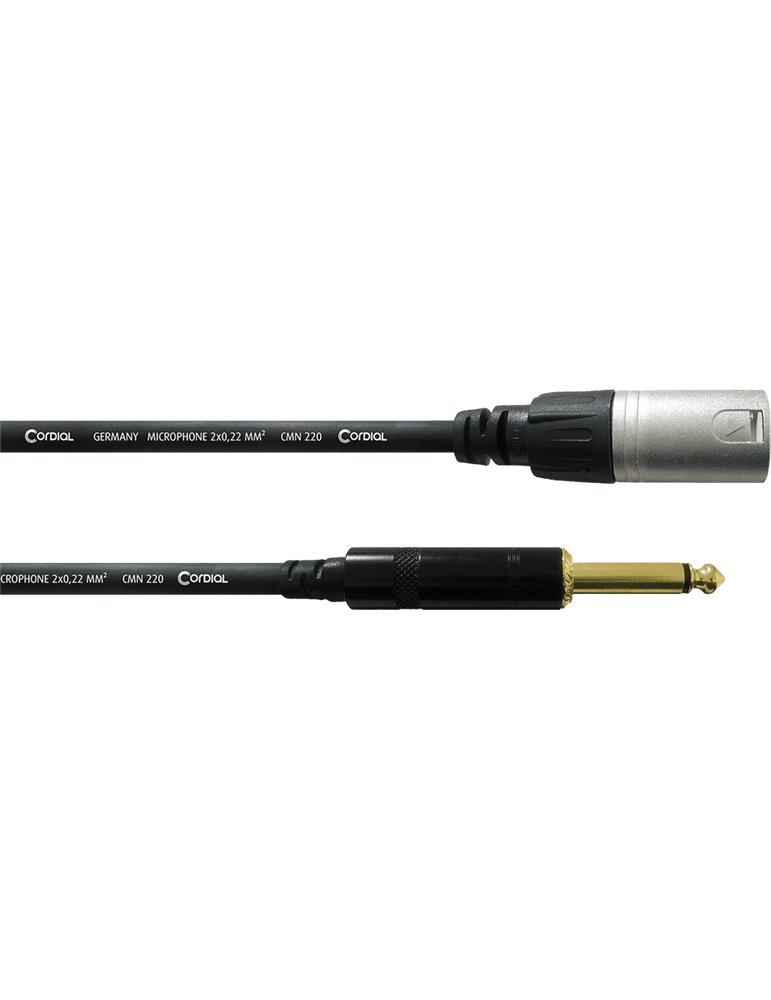 Cable de audio jack XLR/mono macho 10 m
