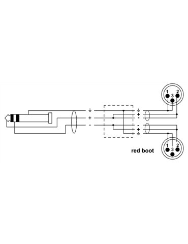 Cable Y minijack estéreo largo/2 XLR macho 3 m 2
