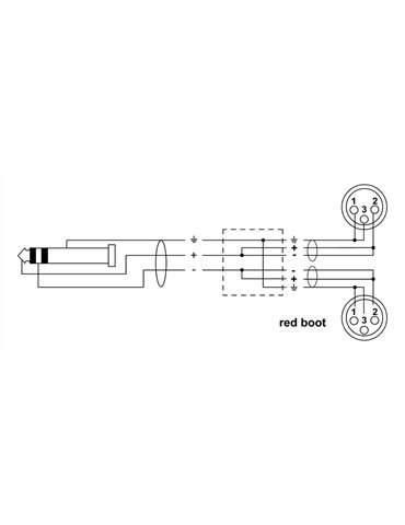 Cable Y minijack estéreolargo/2 XLR hembra 3 m 2