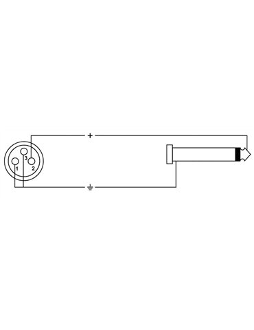 Cable de audio XLR/ jack mono hembra de 10 m 2
