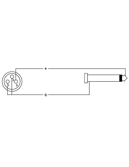 Cable de audio XLR/ jack mono hembra de 10 m