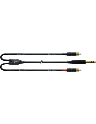 Cable Y jack estéreo/2 Rca 90 cm