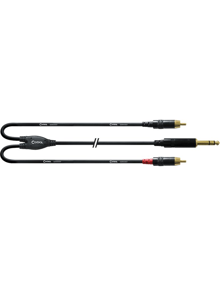 Cable Y jack estéreo/2 Rca 90 cm