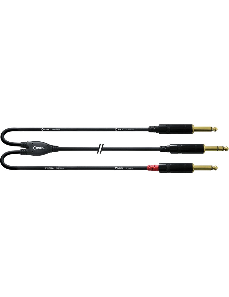 Cable Y Jack estéreo/2 Jack mono 6 m