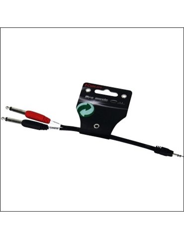 Cable Audio Ye-362-0.15M Mini Jack M - 2 Jack M001 - Negro