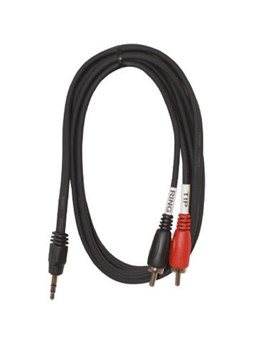 Cable Audio Ye-364-1.5M Mini Jack M - 2 Rca001 - Negro
