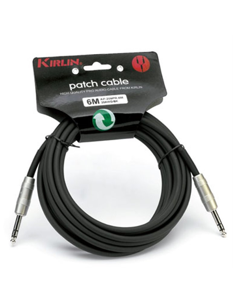 Cable Patch Ap-209Pr-6M Jack - Jack 20Awg001 - Negro