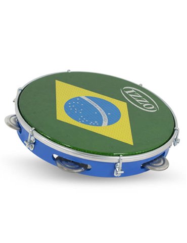 Pandeiro 10" Abs P/Brasil Izzo Ref. Iz3438015 - Azul