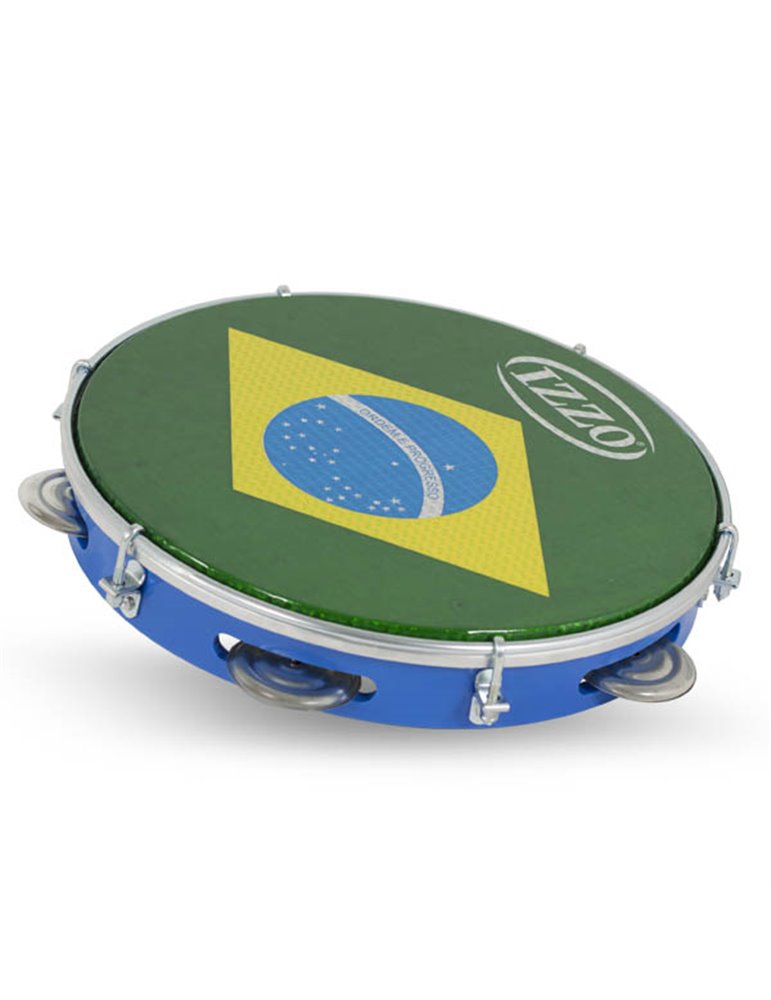 Pandeiro 10" Abs P/Brasil Izzo Ref. Iz3438015 - Azul