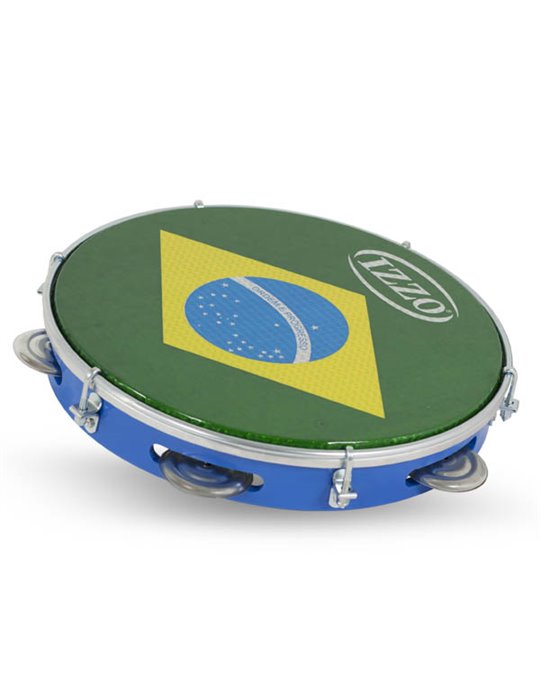 Pandeiro 10" Abs P/Brasil Izzo Ref. Iz3438015 - Azul