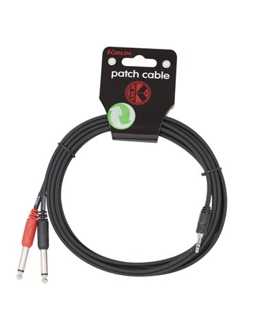 Cable Audio Ye-362-3M Mini Jack M - 2 Jack M001 - Negro