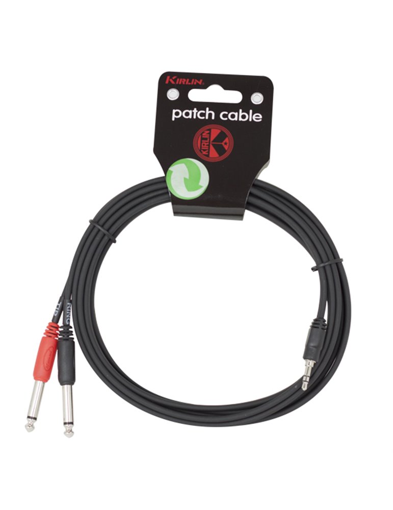 Cable Audio Ye-362-3M Mini Jack M - 2 Jack M001 - Negro
