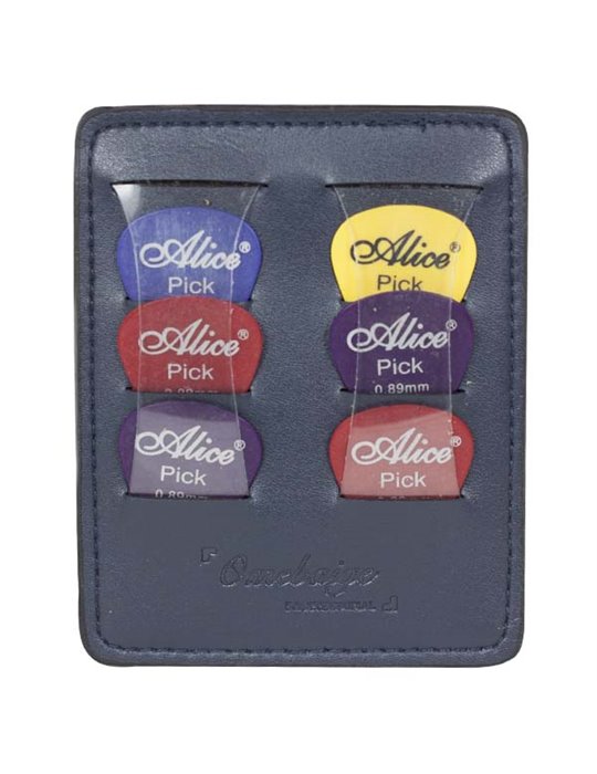 Porta 6 Puas Piel Para Correa Ref. 6575 Fbm015 - Azul