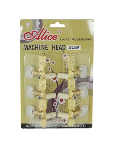 Par Clavijeros Guitarra Blancos A0-020B1P Dorados099 - Standard