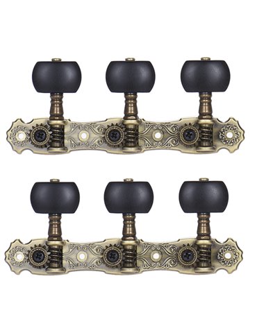 Par Clavijeros Guitarra Negros Aos-022V3P Bronce099 - Standard