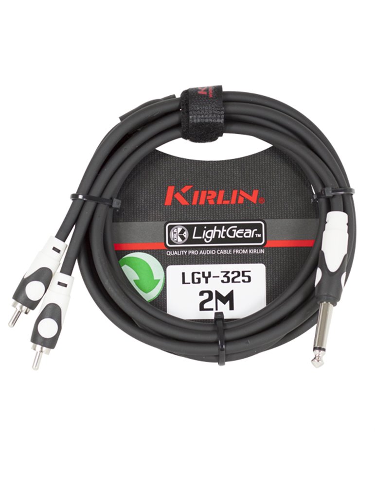 Cable Audio Lgy-325-2M Jack M - 2 Rca001 - Negro