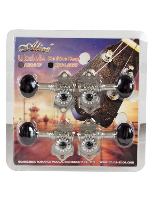 Clavijeros Ukelele Negros-Plata Au014Bkp099 - Standard