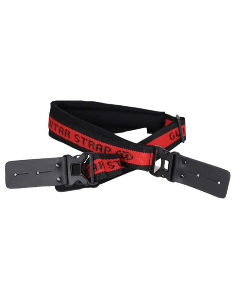 Correa Guitarra N. 34 Acolchado Guitar Strap 0036-005 005 - Rojo
