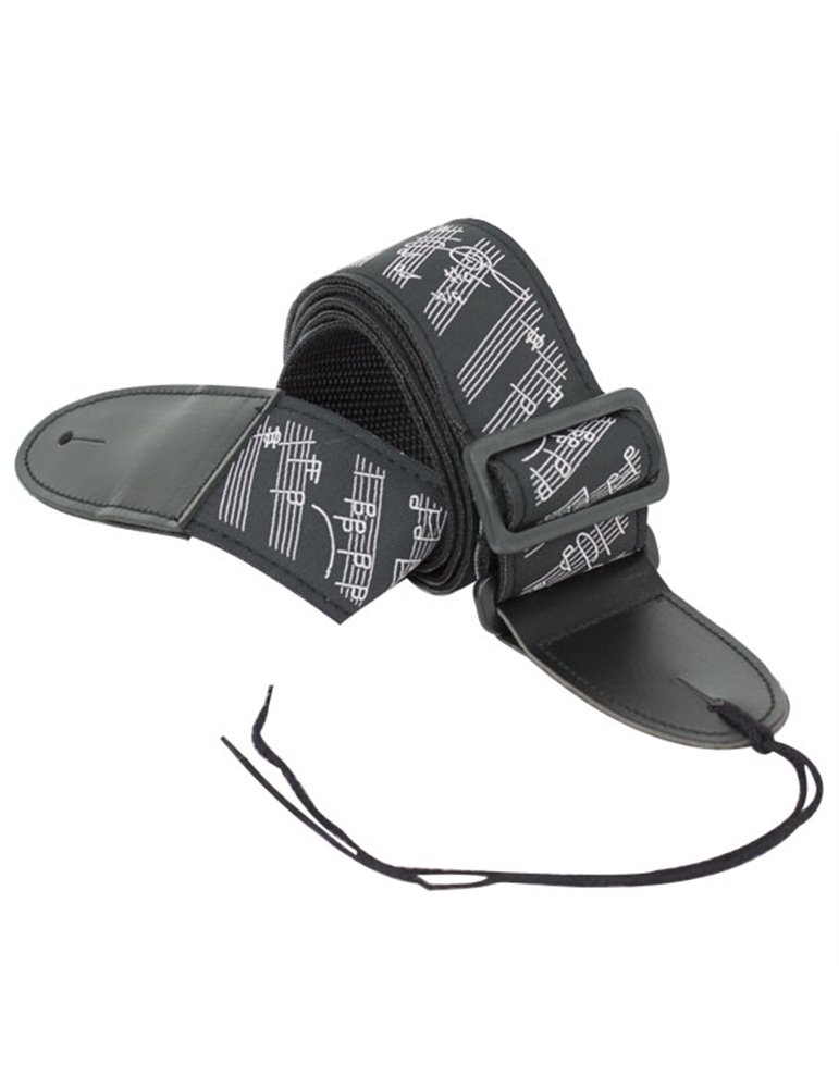 Bandolera Guitarra N. 24 Notas Musicales 0053-001 001 - Negro