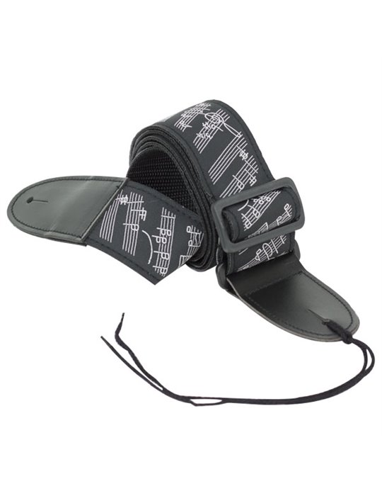 Bandolera Guitarra N. 24 Notas Musicales 0053-001 001 - Negro