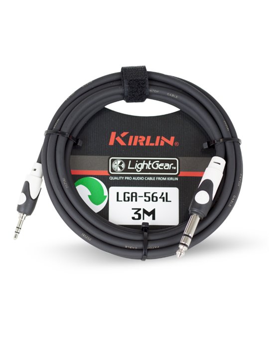 Cable Audio Lga-564L-3M Jack M - Mini Jack M001 - Negro