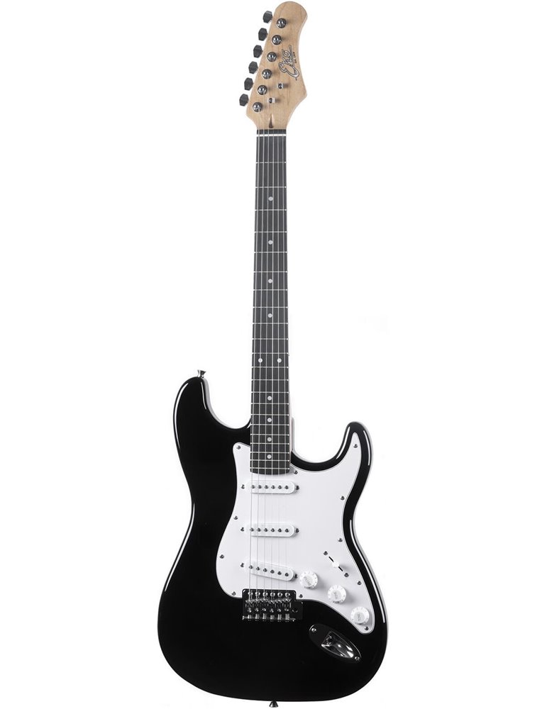 Guitarra eléctrica Eko Starter ST100 tipo Strat - Negra