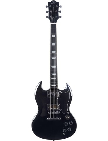Guitarra eléctrica Eko Starter DV300 tipo SG - Negra 2
