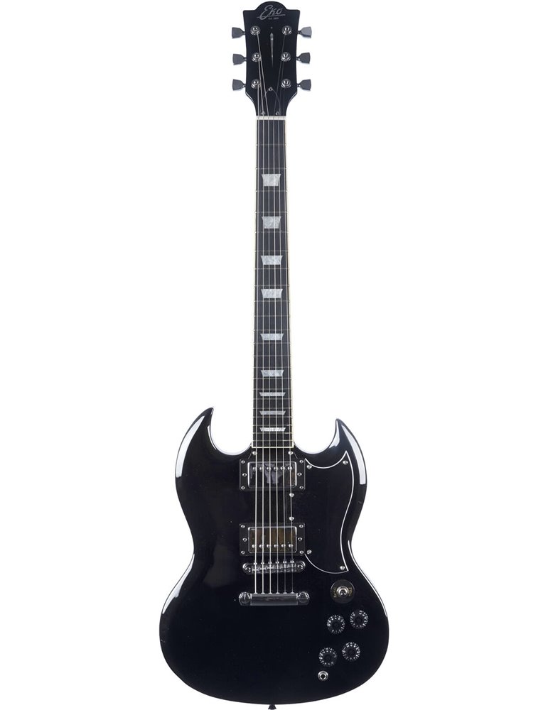 Guitarra eléctrica Eko Starter DV300 tipo SG - Negra