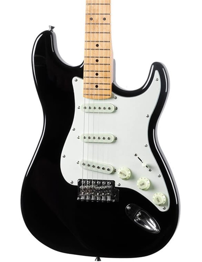 Guitarra eléctrica Eko Starter ST401 tipo Strat (diapasón de arce) - Negra