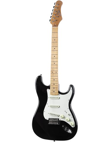 Guitarra eléctrica Eko Starter ST401 tipo Strat (diapasón de arce) - Negra 2