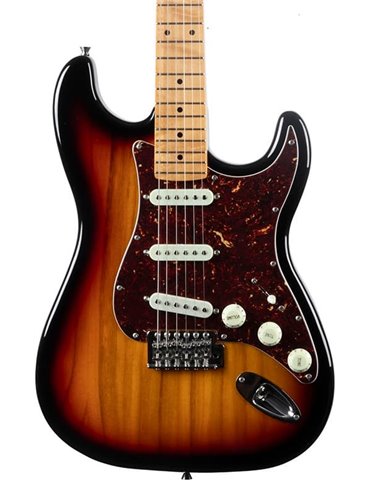 Guitarra eléctrica Eko Starter ST401 tipo Strat (diapasón de arce) - Sunburst