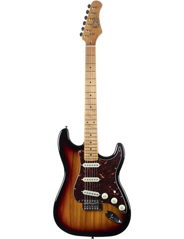 Guitarra eléctrica Eko Starter ST401 tipo Strat (diapasón de arce) - Sunburst 2