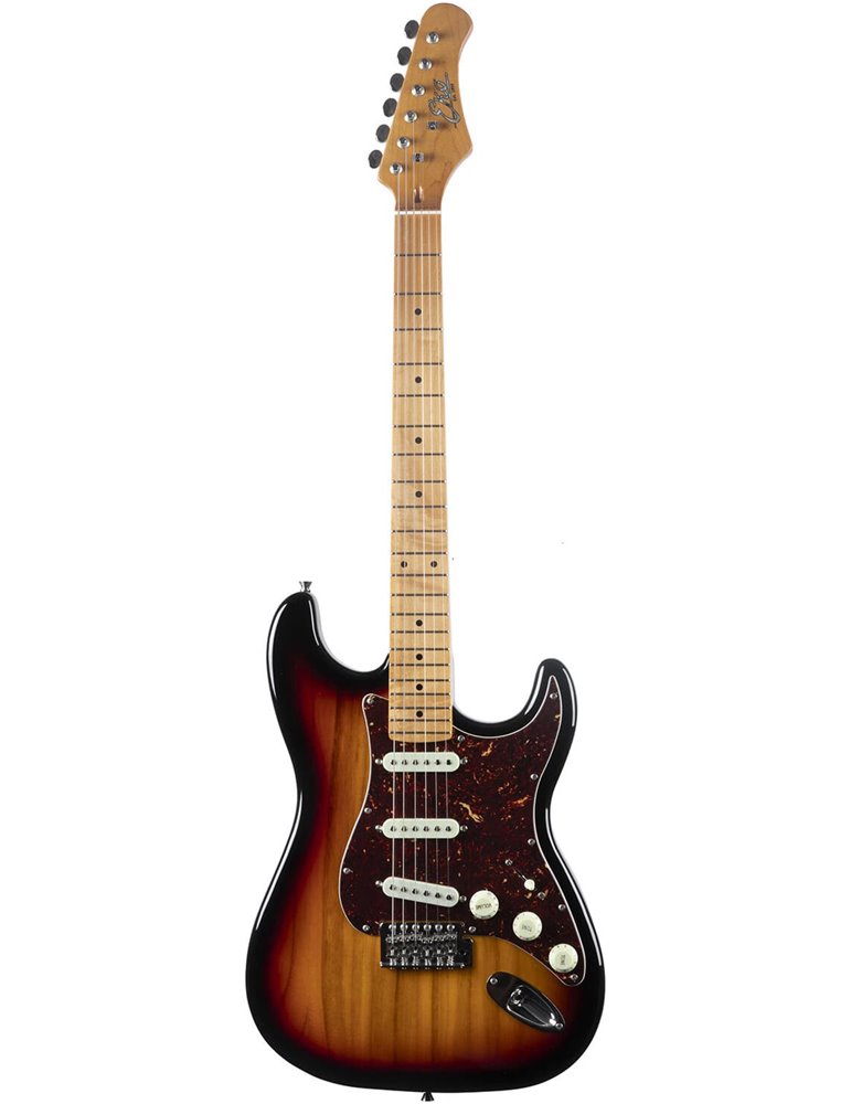 Guitarra eléctrica Eko Starter ST401 tipo Strat (diapasón de arce) - Sunburst