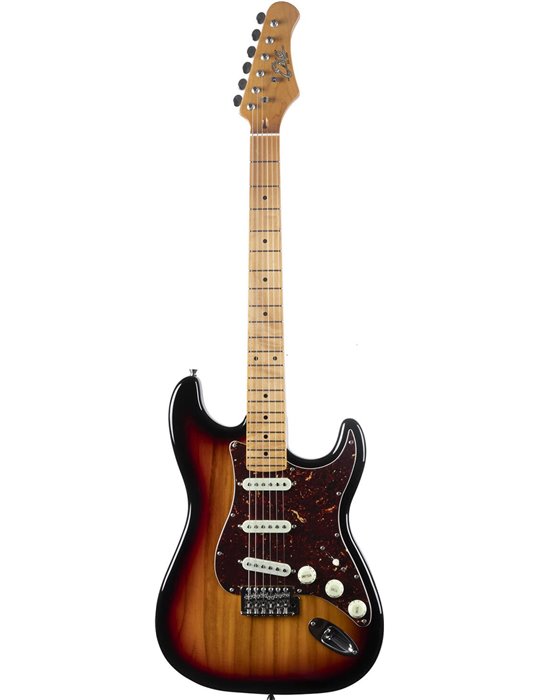 Guitarra eléctrica Eko Starter ST401 tipo Strat (diapasón de arce) - Sunburst