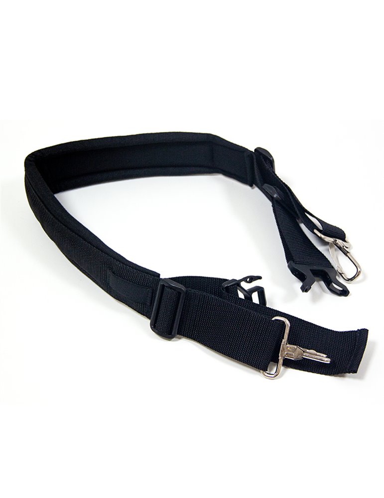 Correa Caja Cintura Acolchada Ref. 7332 Mosqueton Fijo001 - Negro