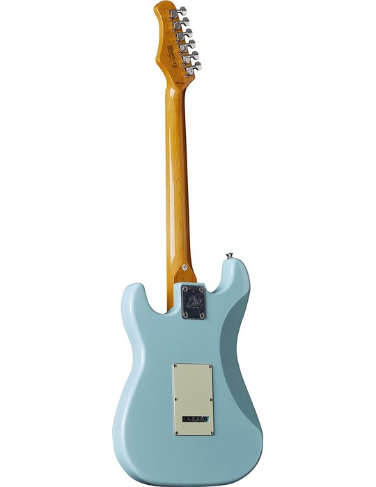 Guitarra eléctrica Eko Starter ST351 tipo Strat vintage HSS Diapasón de Arce - Daphne Azul