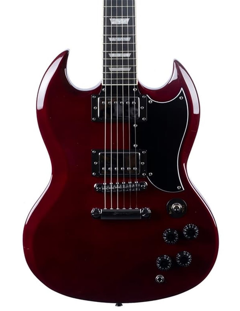 Guitarra eléctrica Eko Starter DV300 tipo SG - Roja