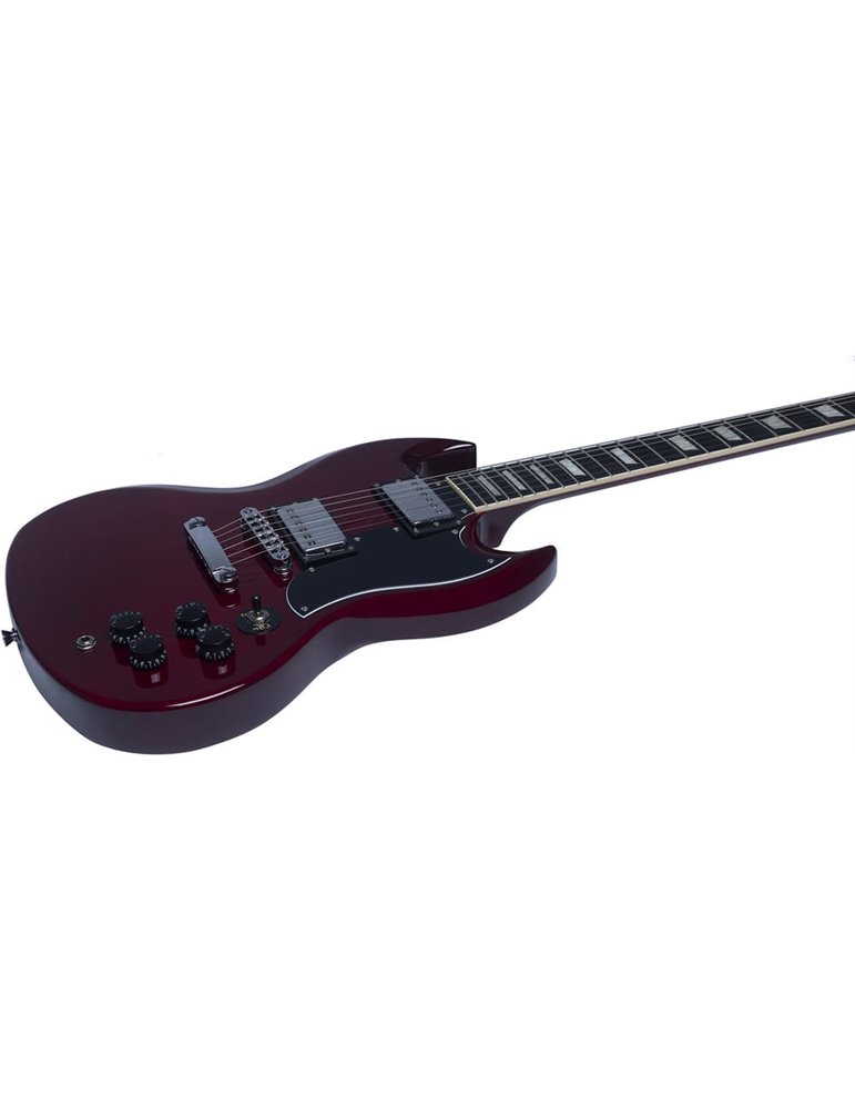 Guitarra eléctrica Eko Starter DV300 tipo SG - Roja
