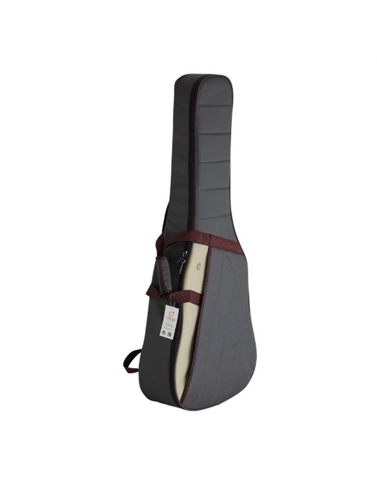Funda Guitarra Acustica 20mm PE Ref. 46 Mochila014 - Gris Marron