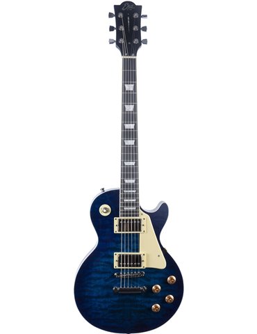Guitarra eléctrica Eko Starter LS300 tipo LP - Azul Quilted 2