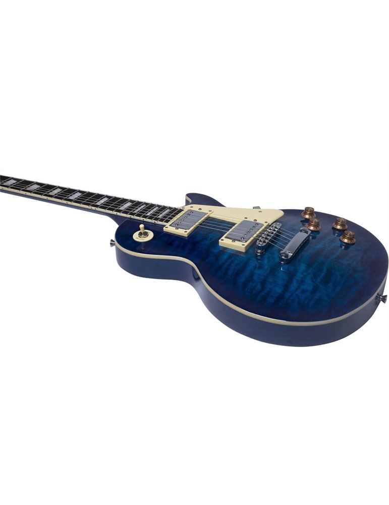 Guitarra eléctrica Eko Starter LS300 tipo LP - Azul Quilted
