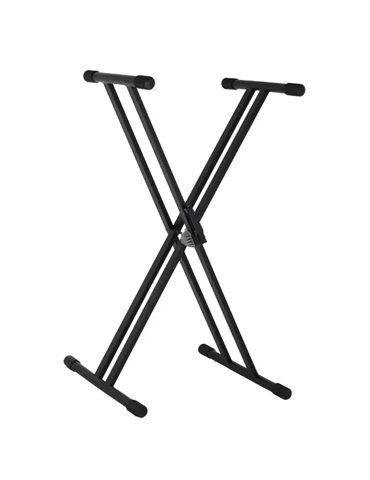 Soporte Teclado Doble/Double Keyboard Stand St003001 - Negro