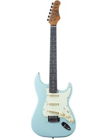 Guitarra eléctrica Eko Starter ST300 tipo Strat - Azul Daphne 2