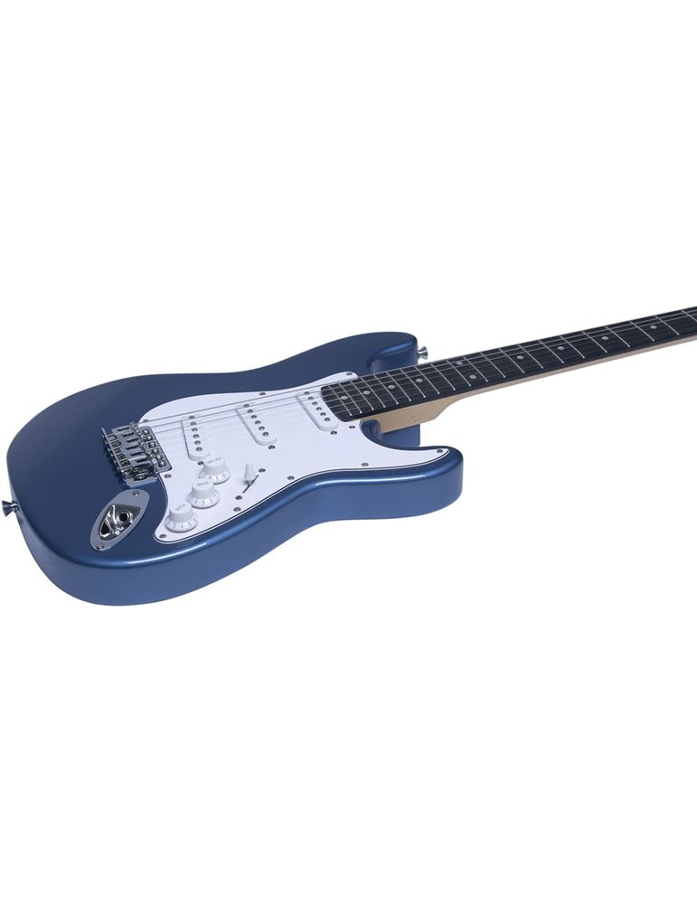 Guitarra eléctrica Eko Starter ST100 formato 3/4 tipo Strat - Azul Metálico